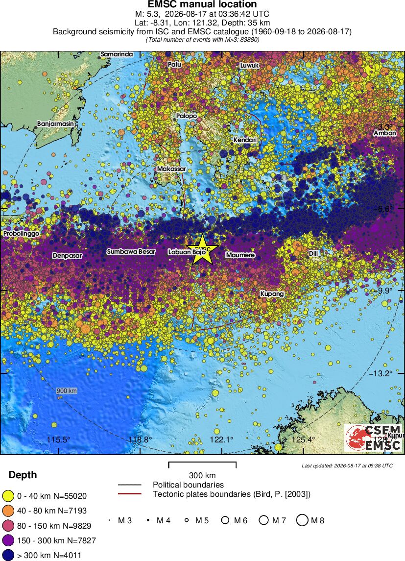 wide historical seismicity