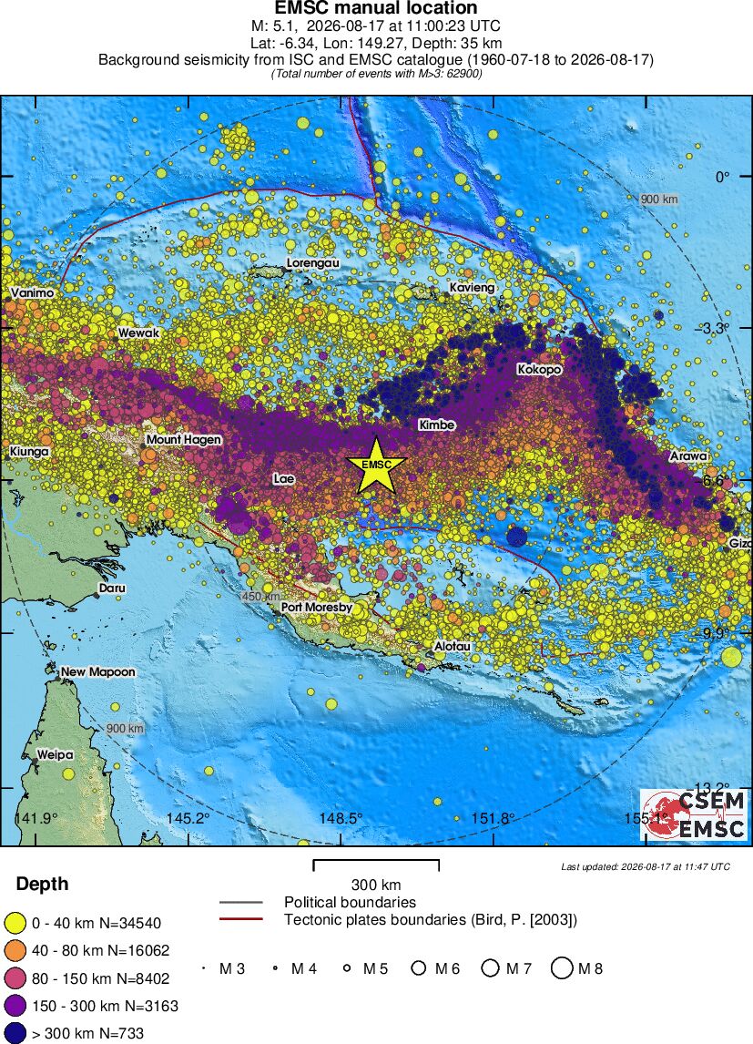 wide historical seismicity
