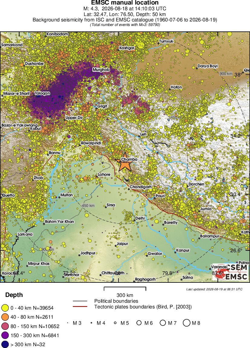wide historical seismicity
