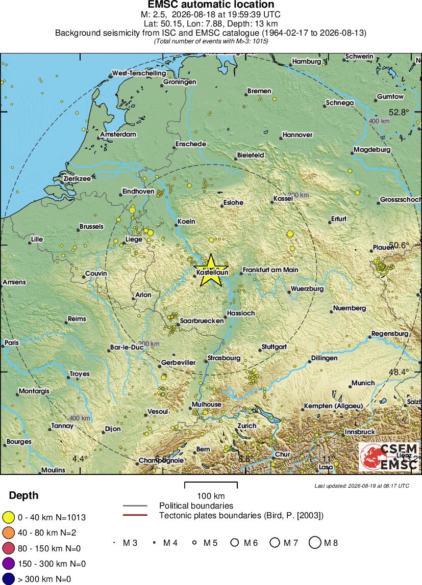regional historical seismicity