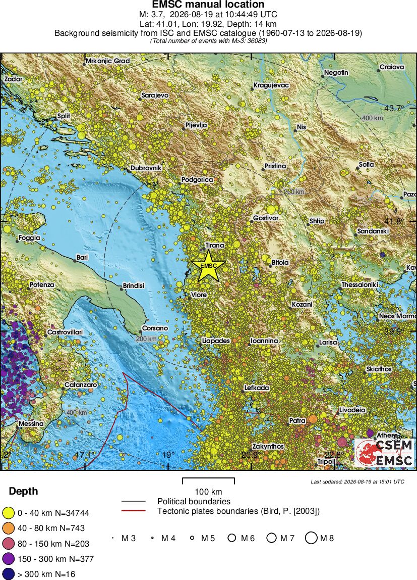 regional historical seismicity