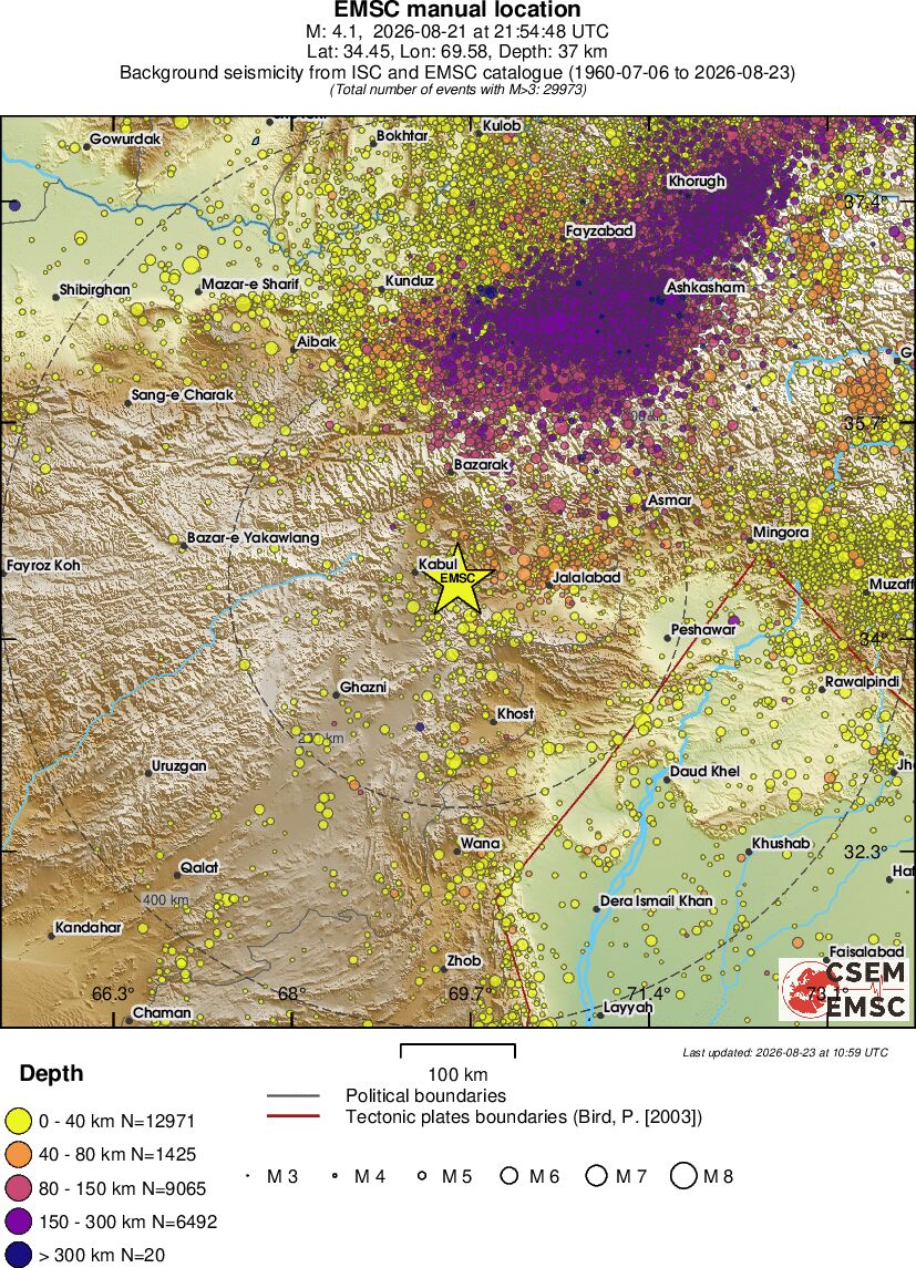 regional historical seismicity