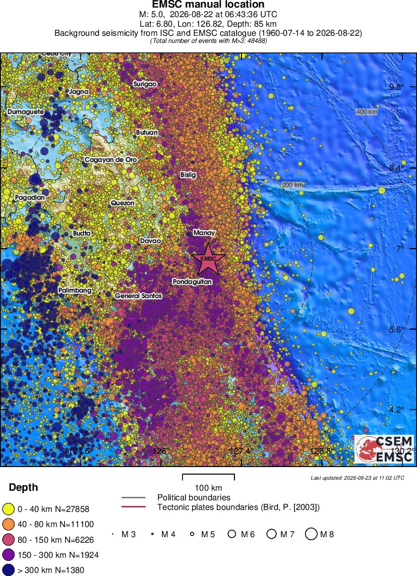 regional historical seismicity