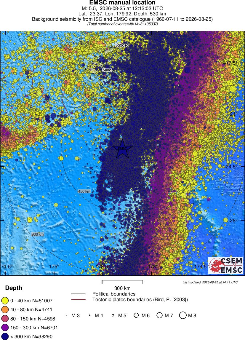 wide historical seismicity