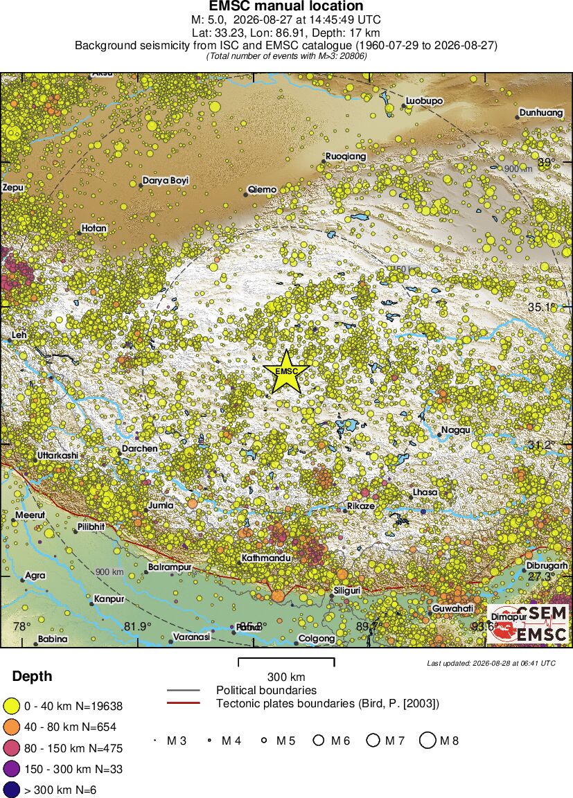 wide historical seismicity