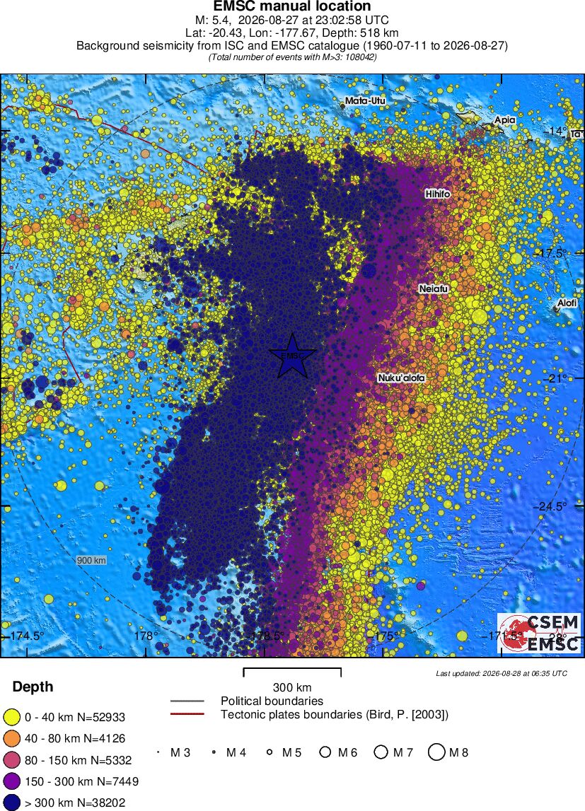 wide historical seismicity
