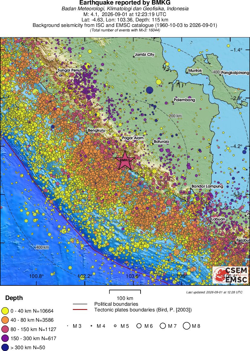 regional historical seismicity