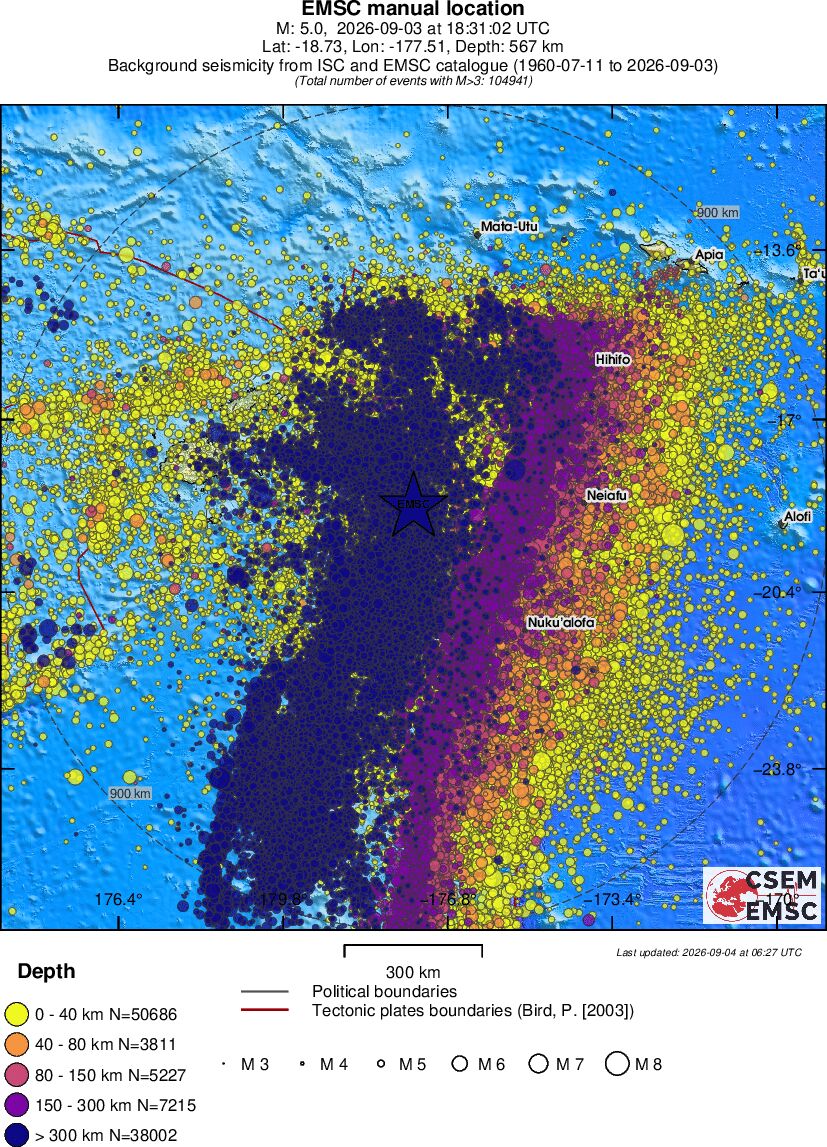 wide historical seismicity
