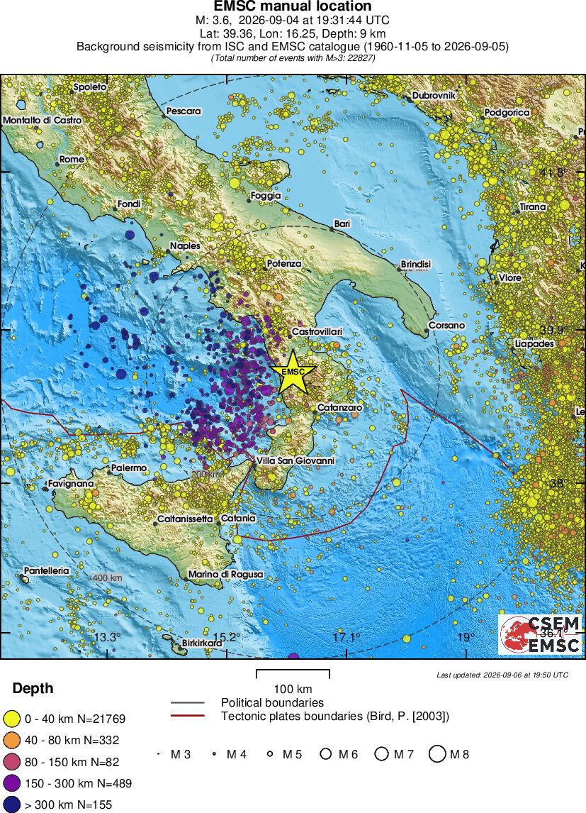 regional historical seismicity