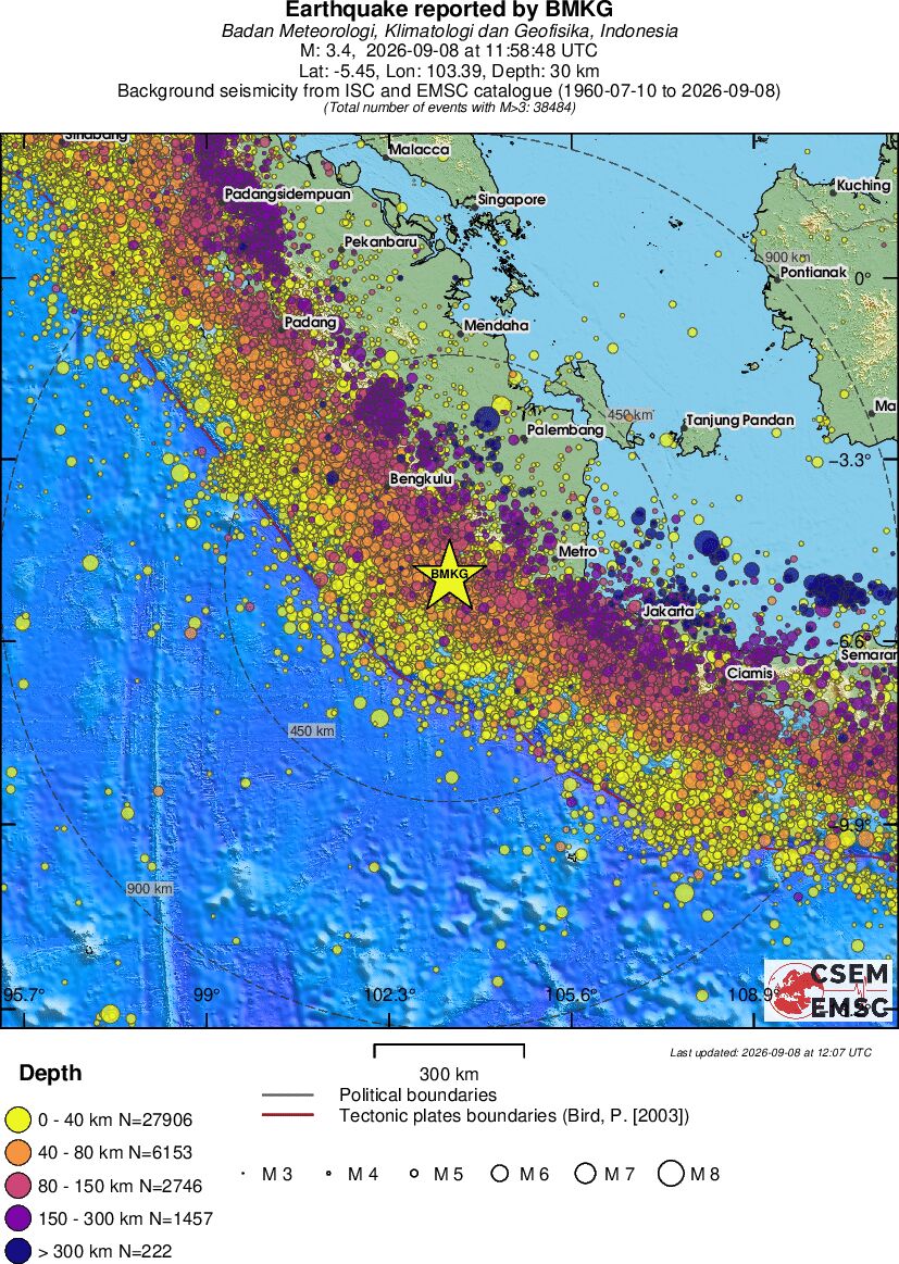 wide historical seismicity