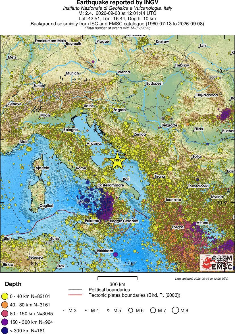 wide historical seismicity