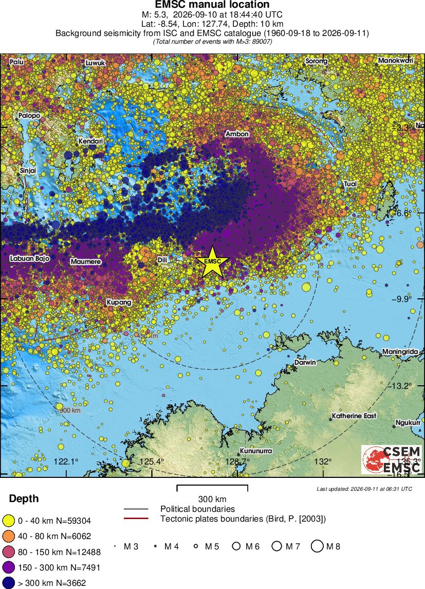 wide historical seismicity