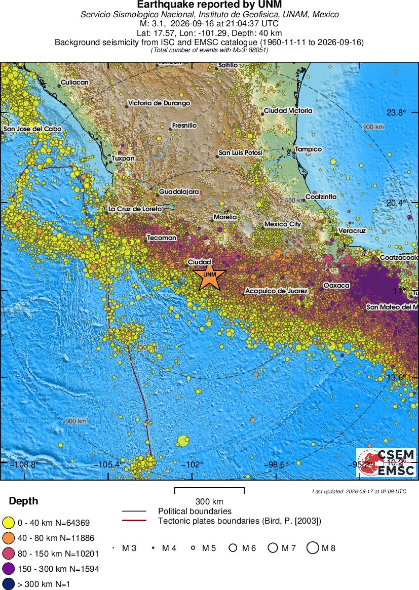wide historical seismicity