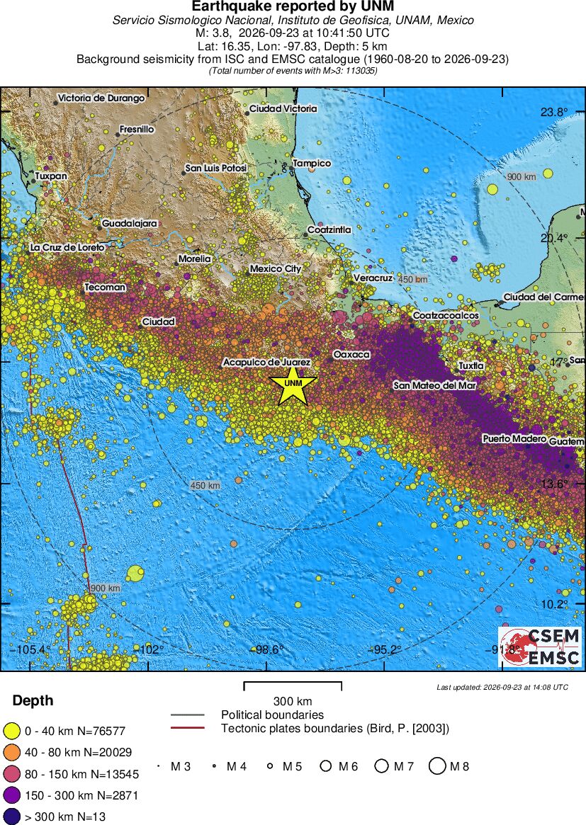 wide historical seismicity