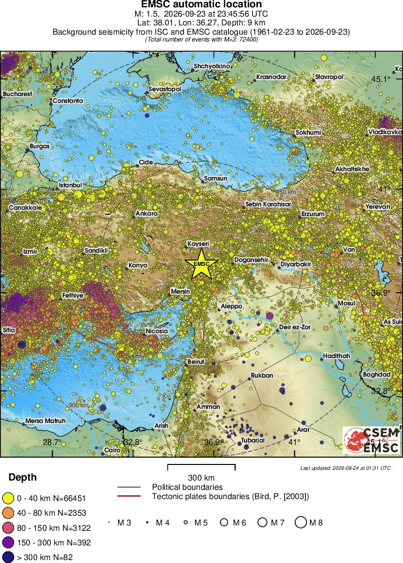 wide historical seismicity