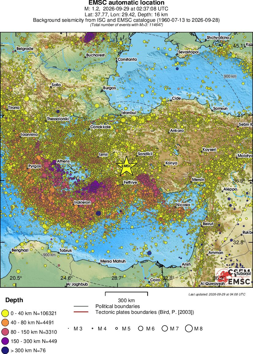 wide historical seismicity