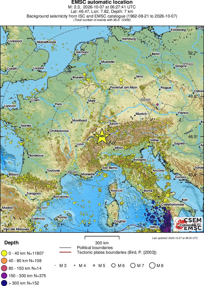 wide historical seismicity