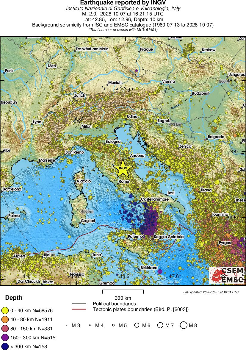 wide historical seismicity