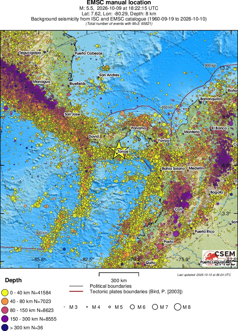wide historical seismicity