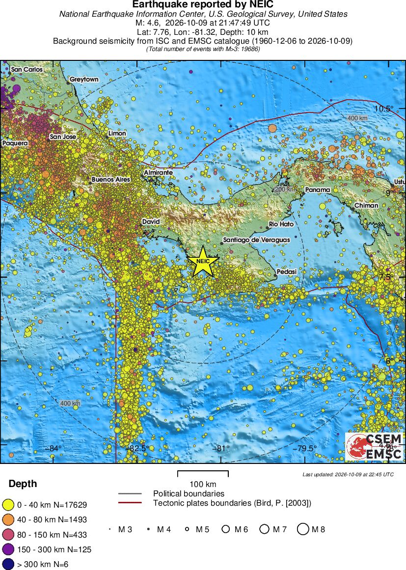 regional historical seismicity