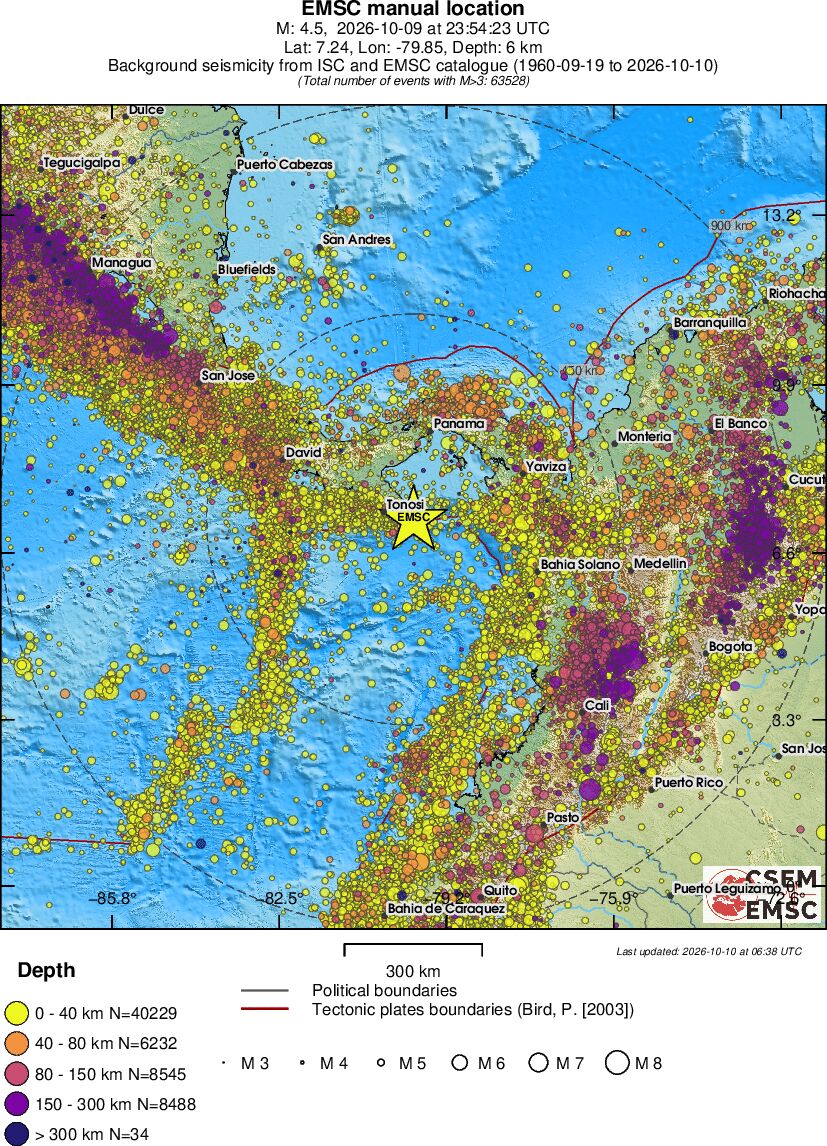 wide historical seismicity