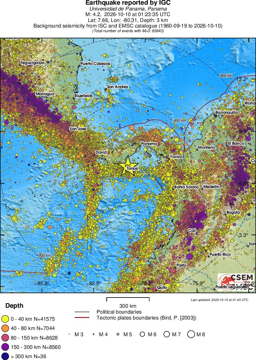 wide historical seismicity