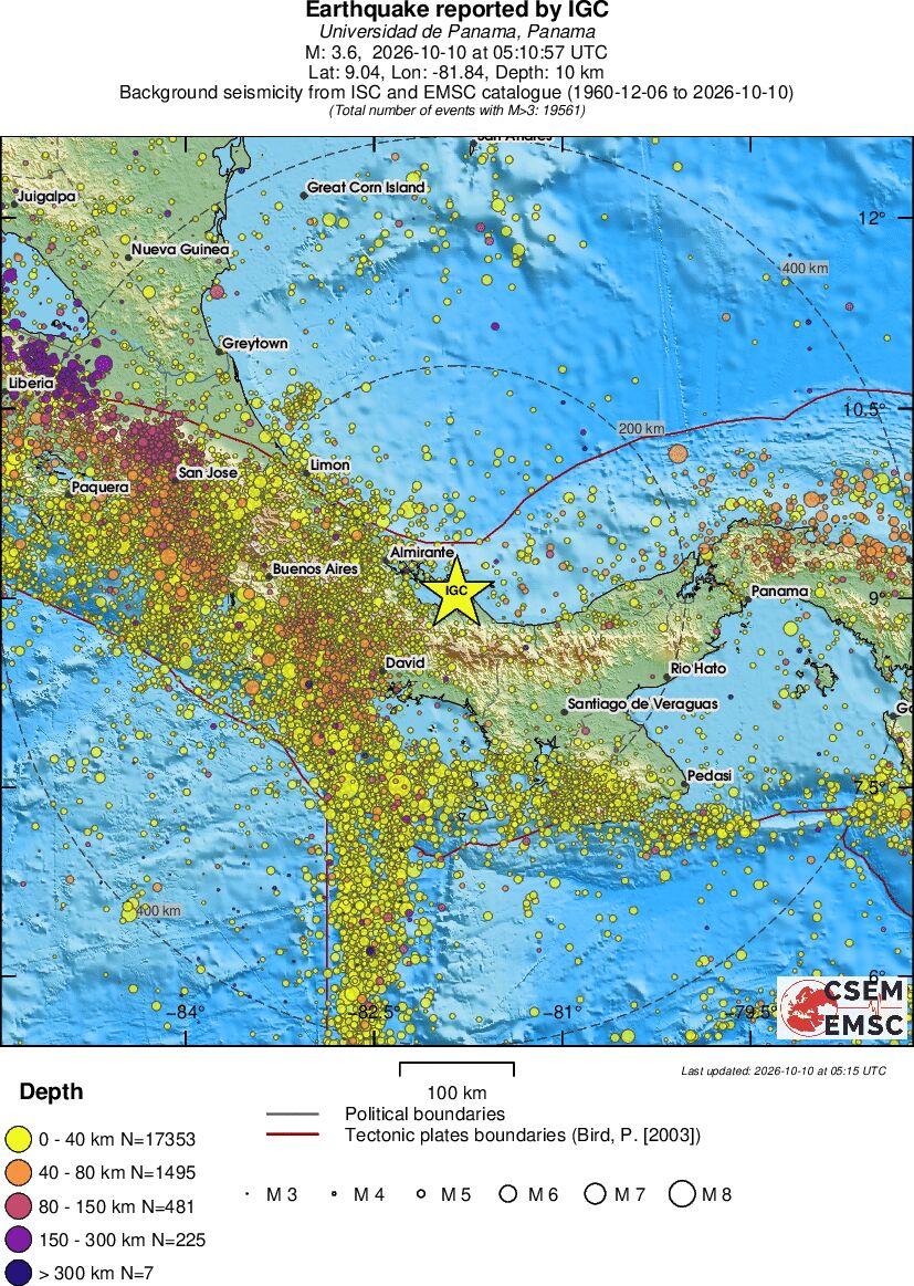 regional historical seismicity