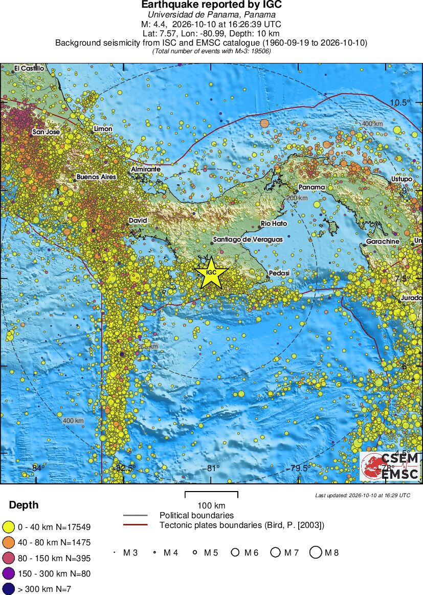 regional historical seismicity