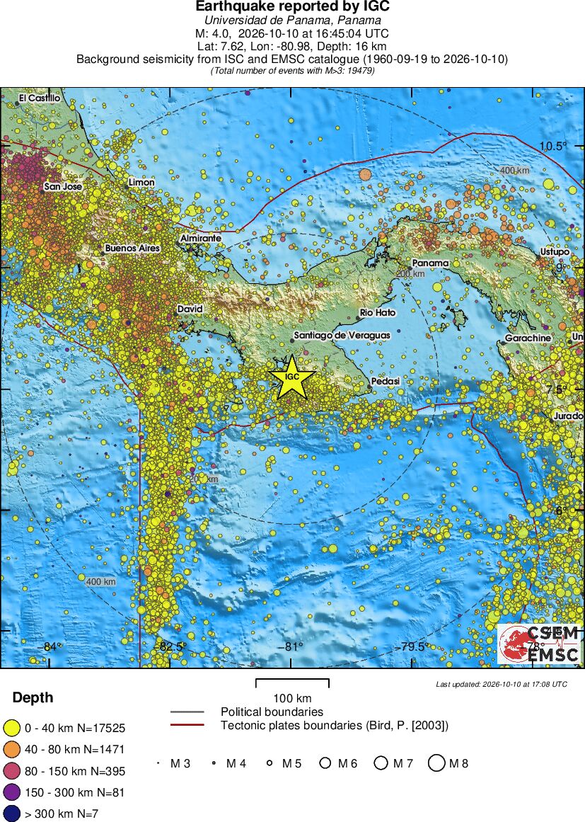 regional historical seismicity