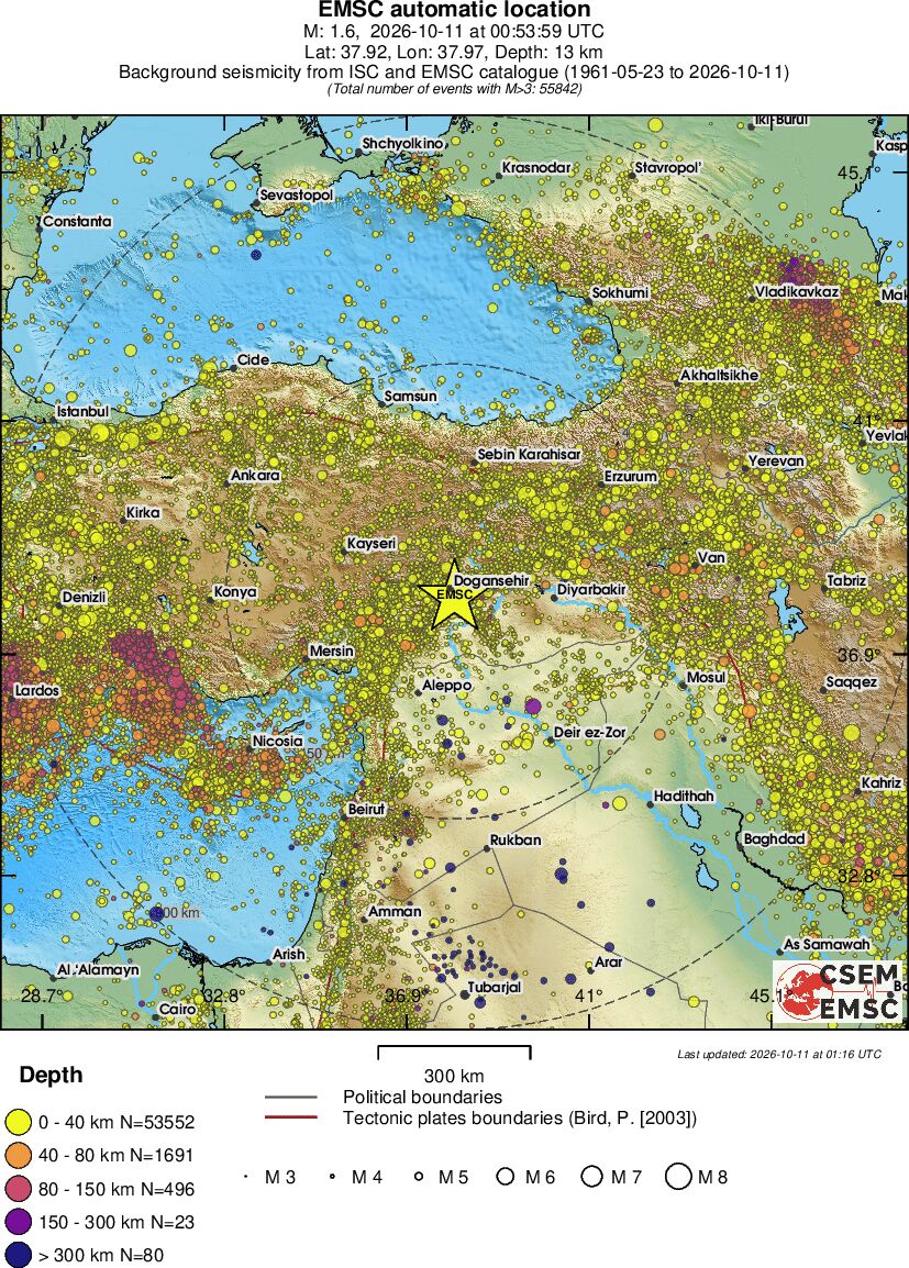 wide historical seismicity