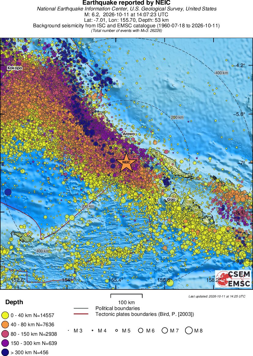 regional historical seismicity