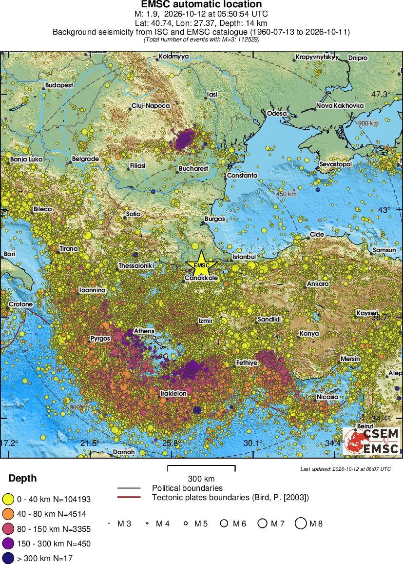 wide historical seismicity