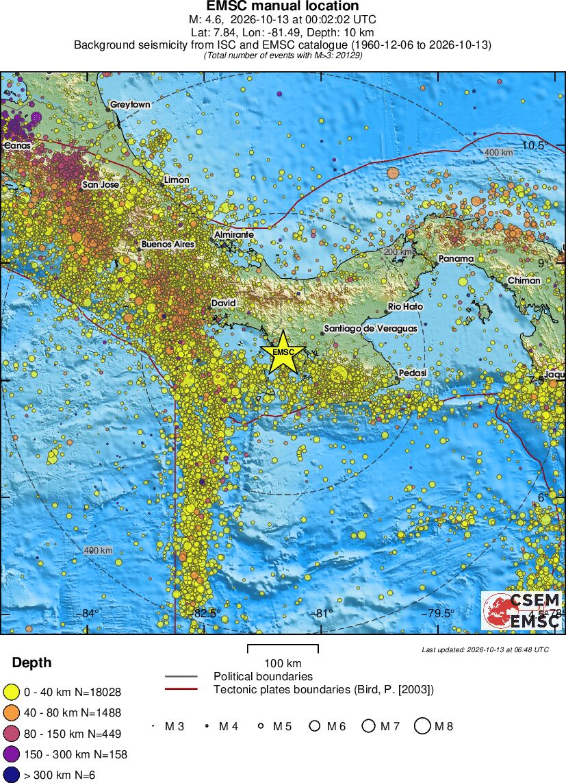 regional historical seismicity