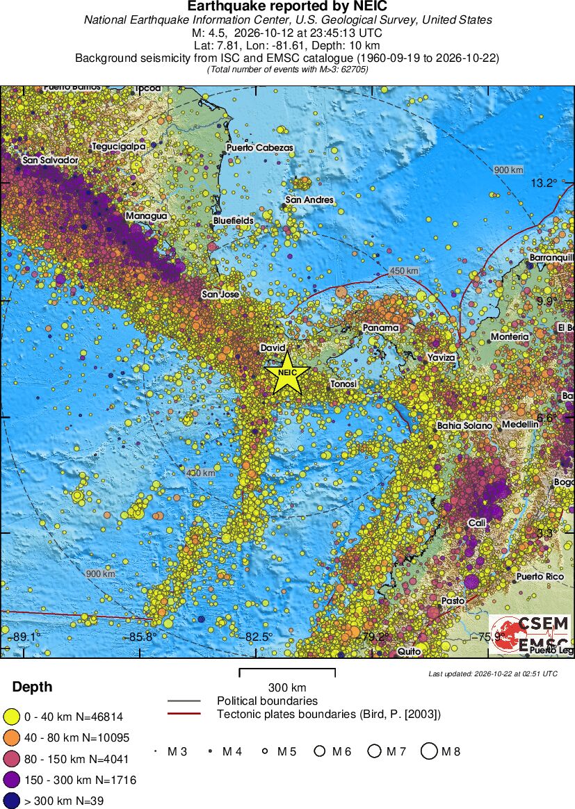 wide historical seismicity