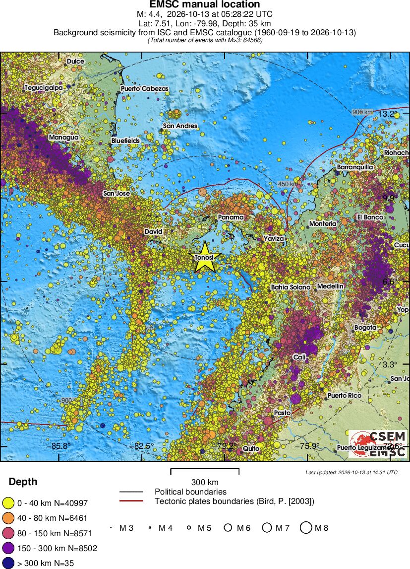 wide historical seismicity
