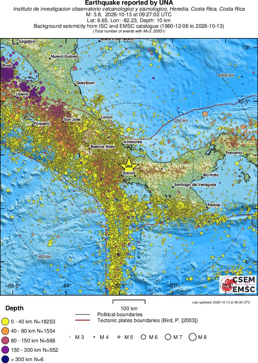 regional historical seismicity