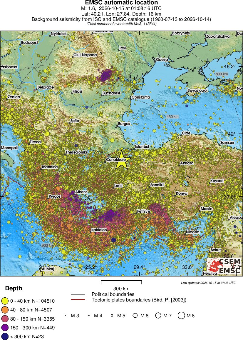 wide historical seismicity