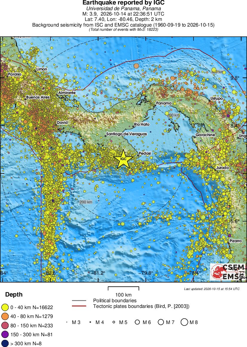regional historical seismicity