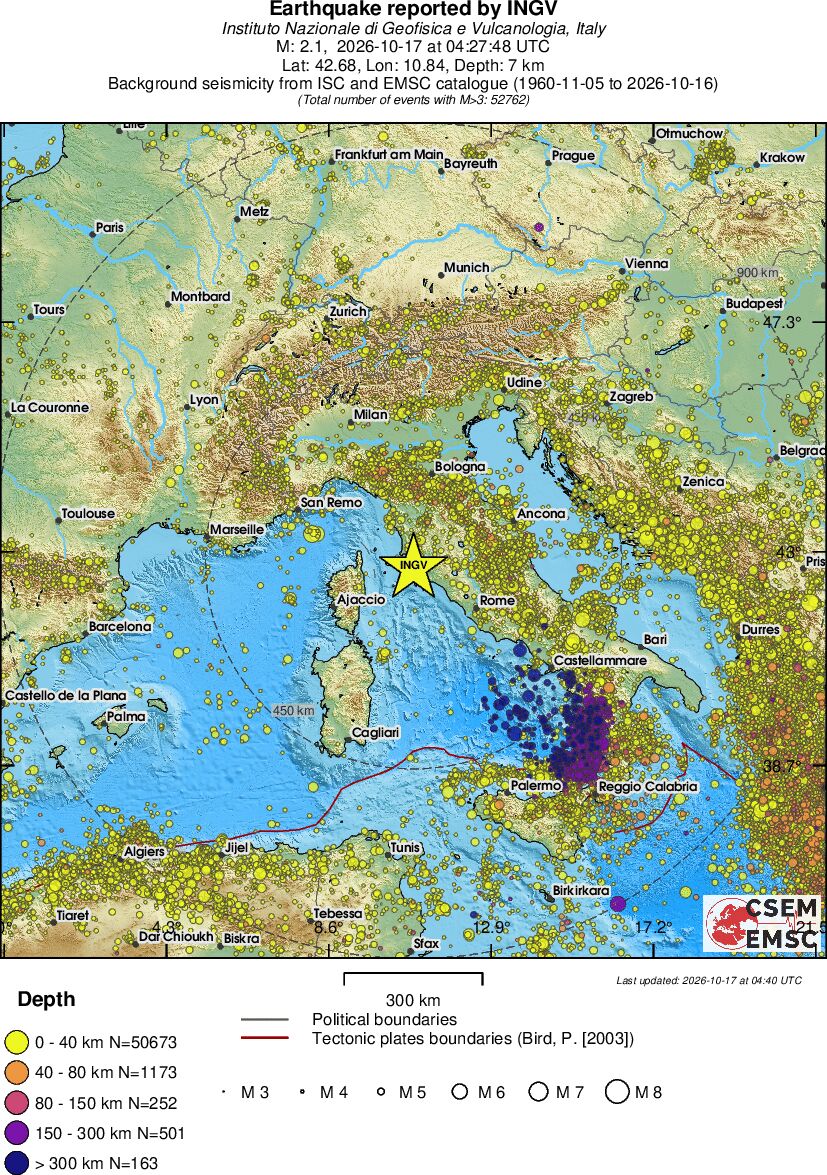 wide historical seismicity