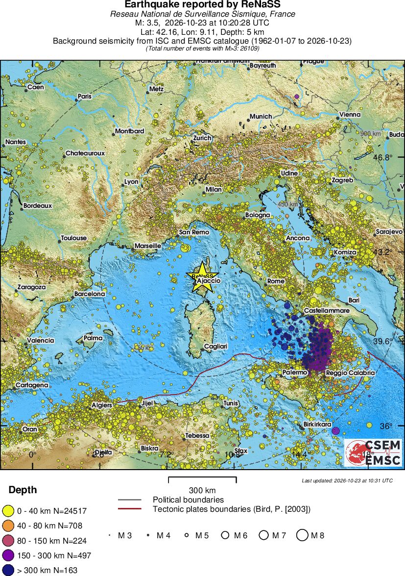 wide historical seismicity