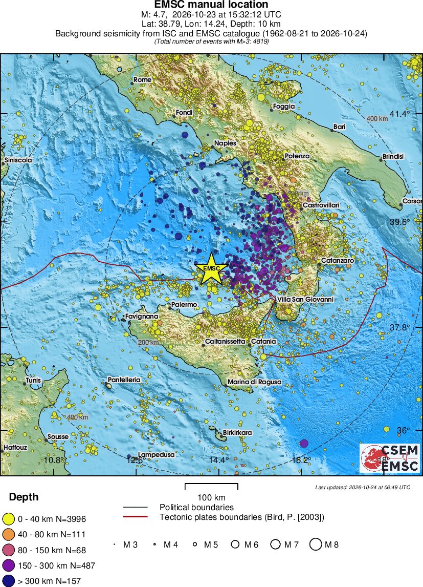 regional historical seismicity