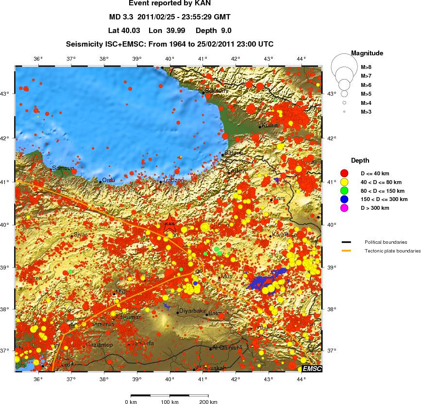 regional historical seismicity