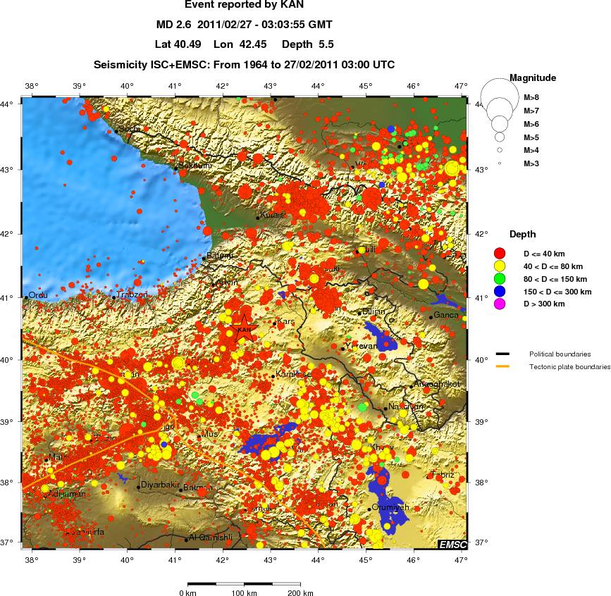 regional historical seismicity
