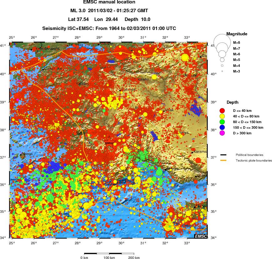 regional historical seismicity