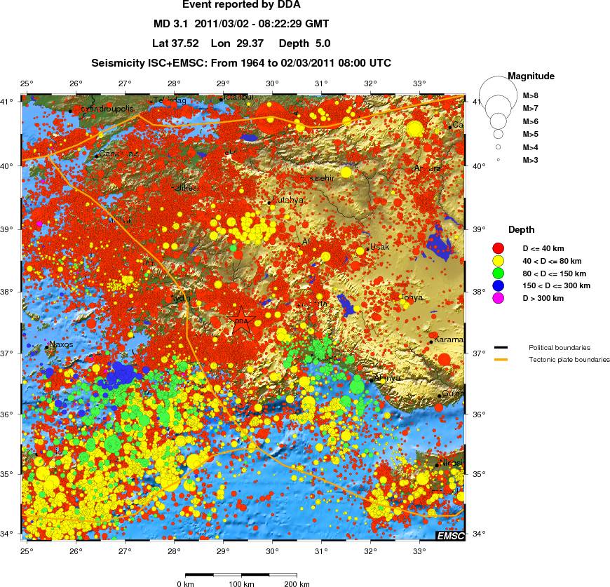 regional historical seismicity