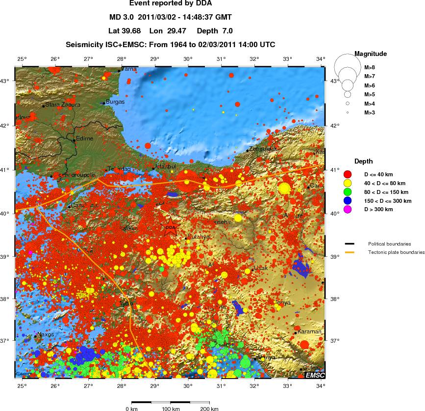 regional historical seismicity
