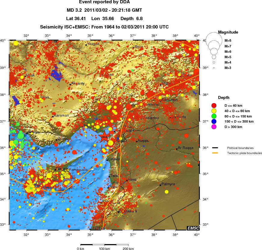 regional historical seismicity