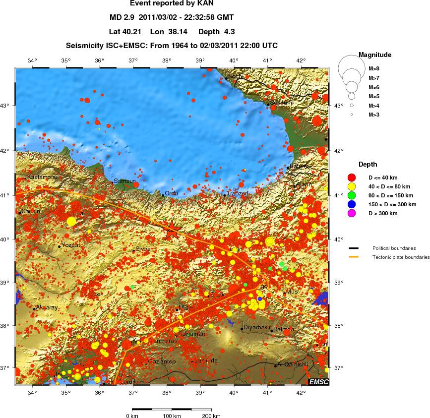 regional historical seismicity