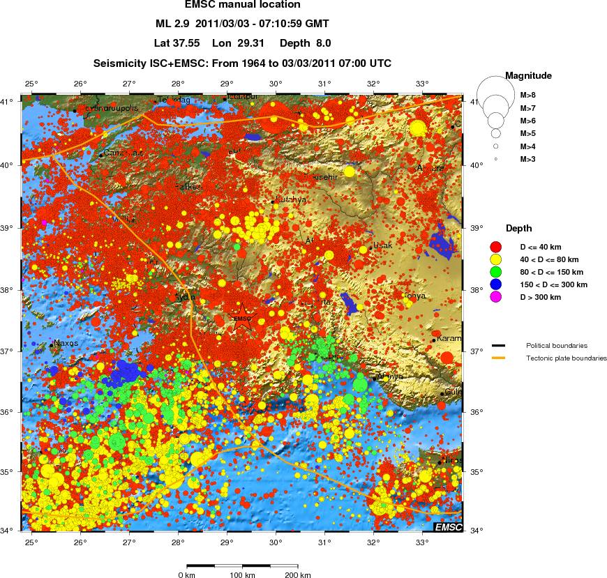 regional historical seismicity