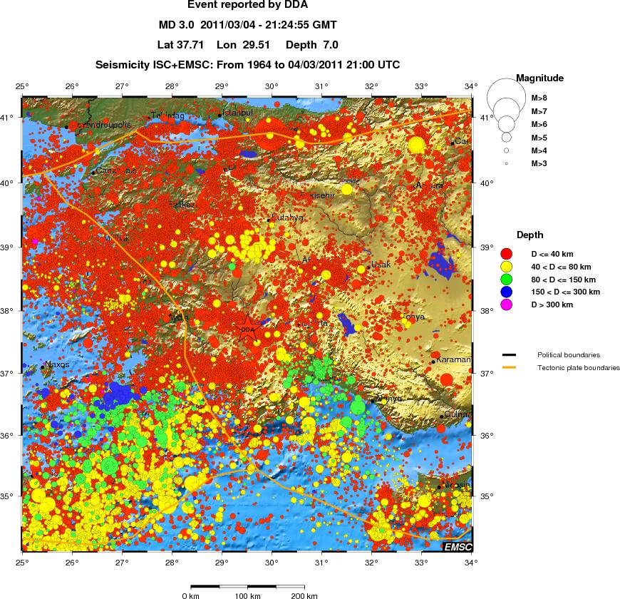 regional historical seismicity